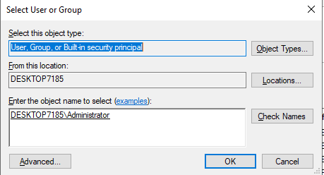 Select User or Group